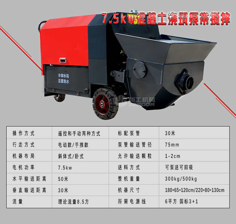 二次構(gòu)造柱專用輸送泵